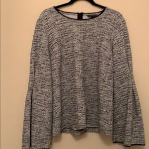 Banana Republic Black & White Boucle Top